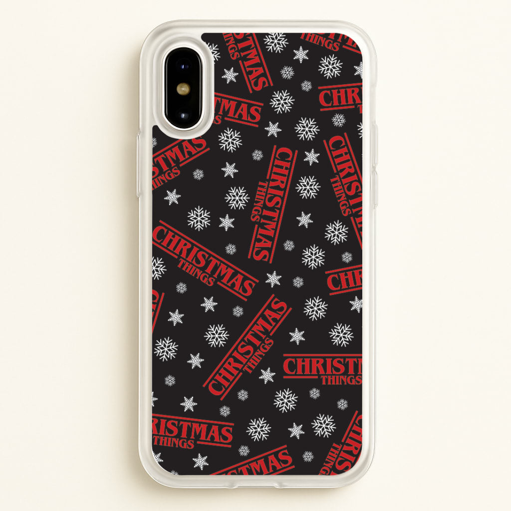 Christmas Things Snowflake Pattern iPhone X / XS Case
