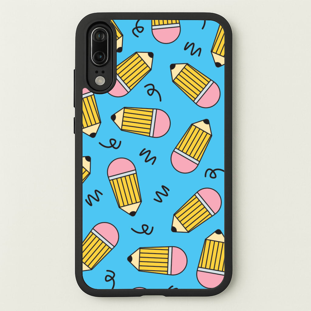 Pencils And Scribbles Pattern Huawei P20 Case