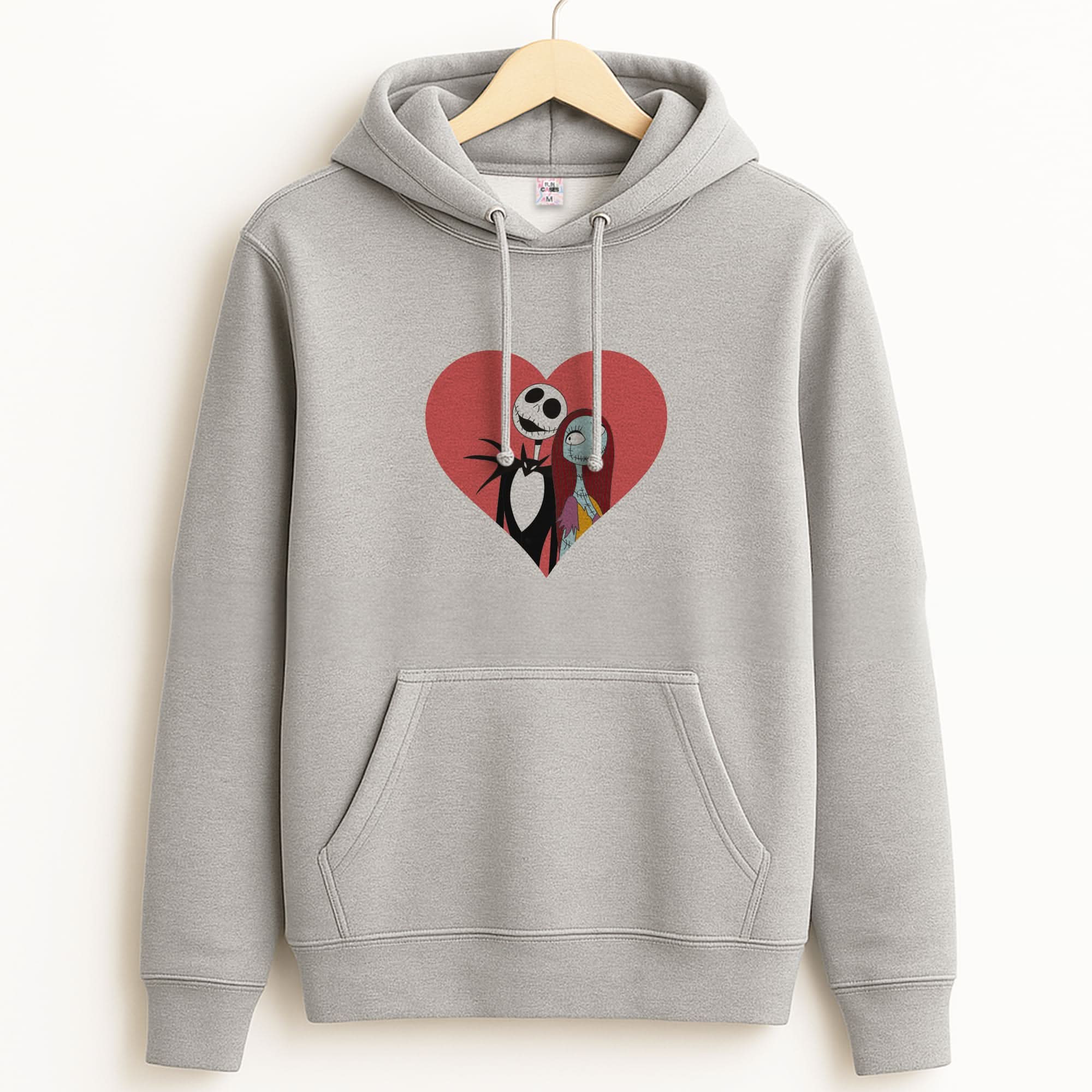 J And S Heart Unisex Grey Hoodie