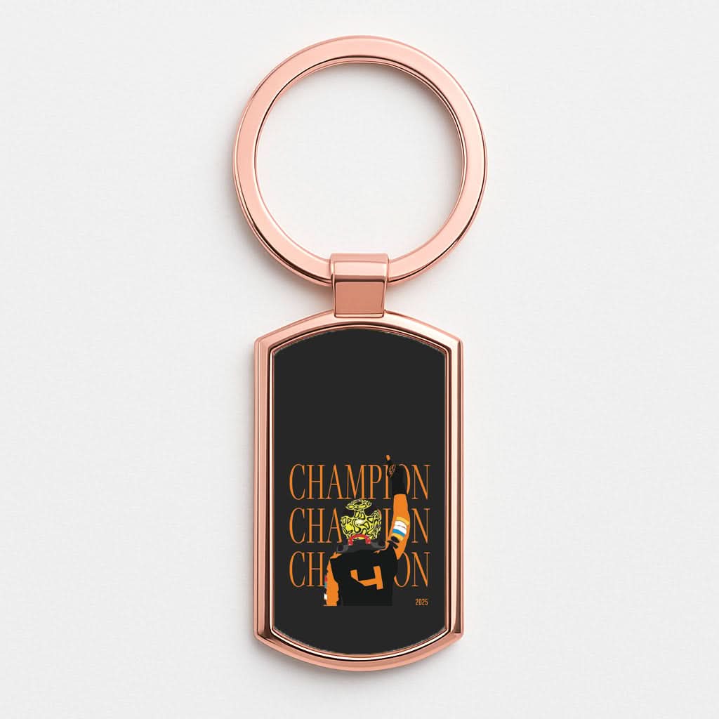 Lando Champion 2025 Rose Gold Keyring