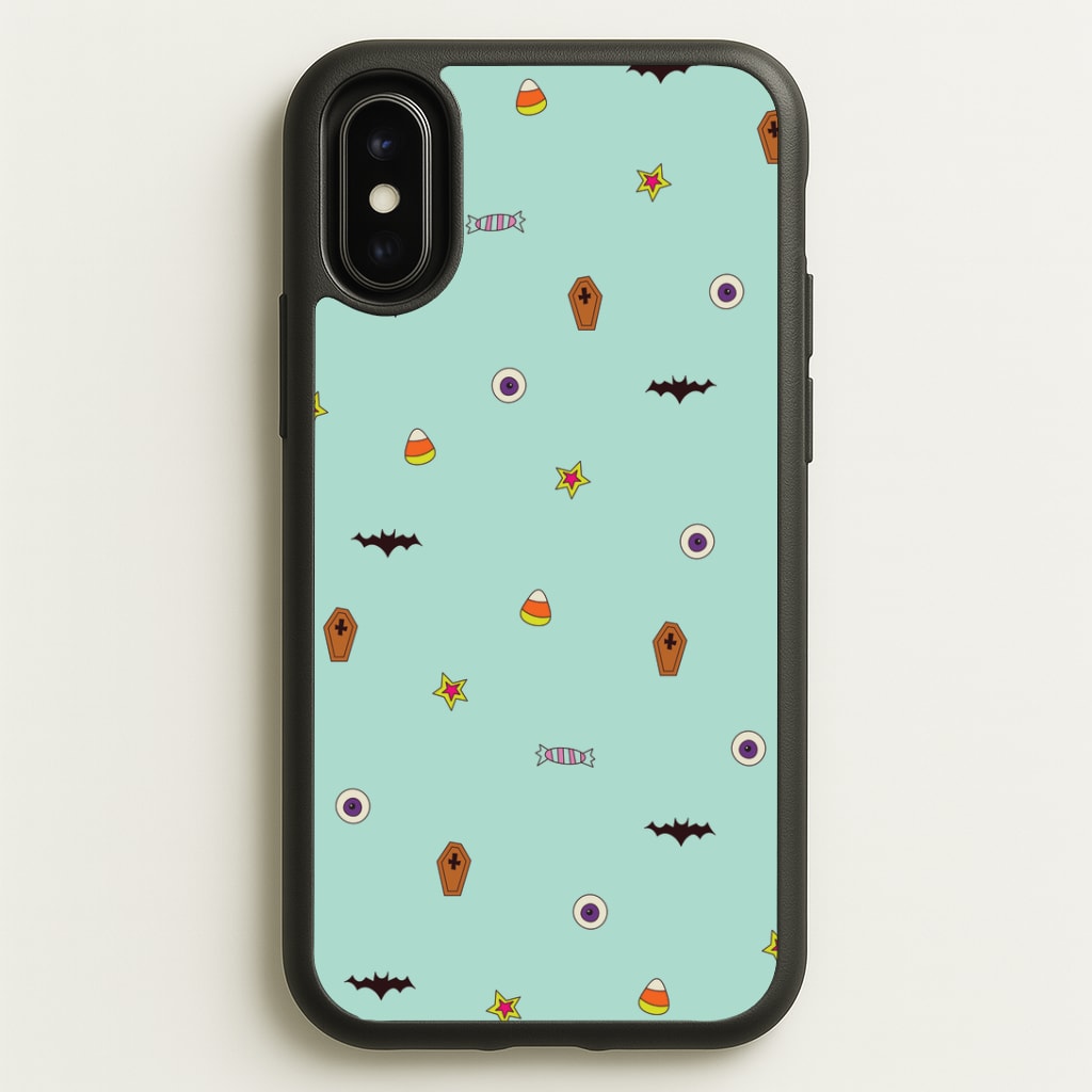 Minature Halloween Cartoons Pattern iPhone X / XS Case