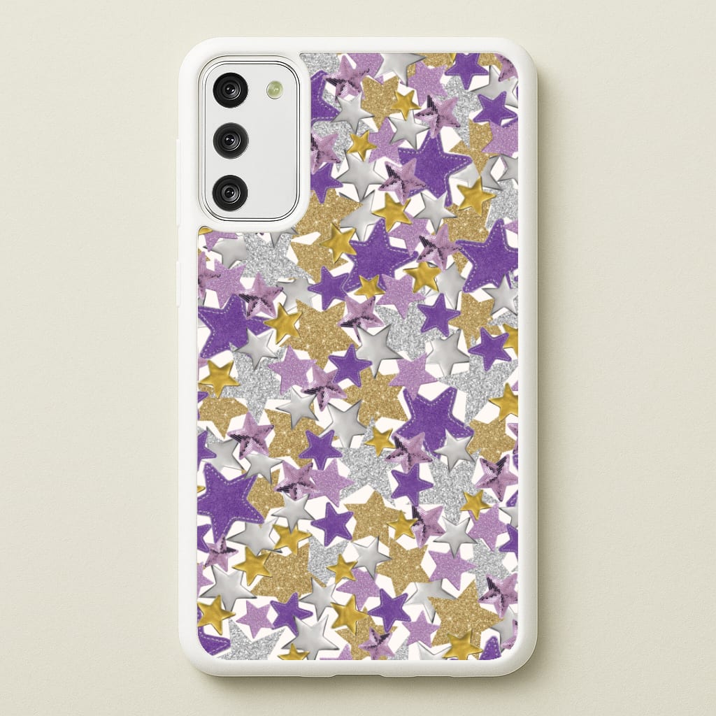 Mauve Stars Collage Galaxy A41 Case
