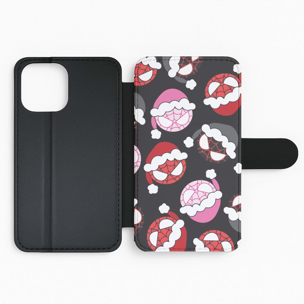 Spider Heroes Christmas Pattern Flip Phone Case