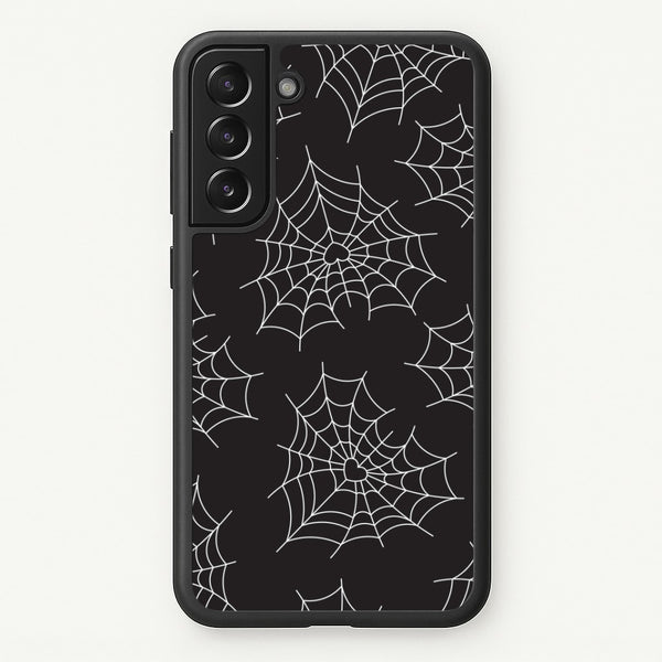 Spiderweb Hearts Pattern Galaxy S22 Case