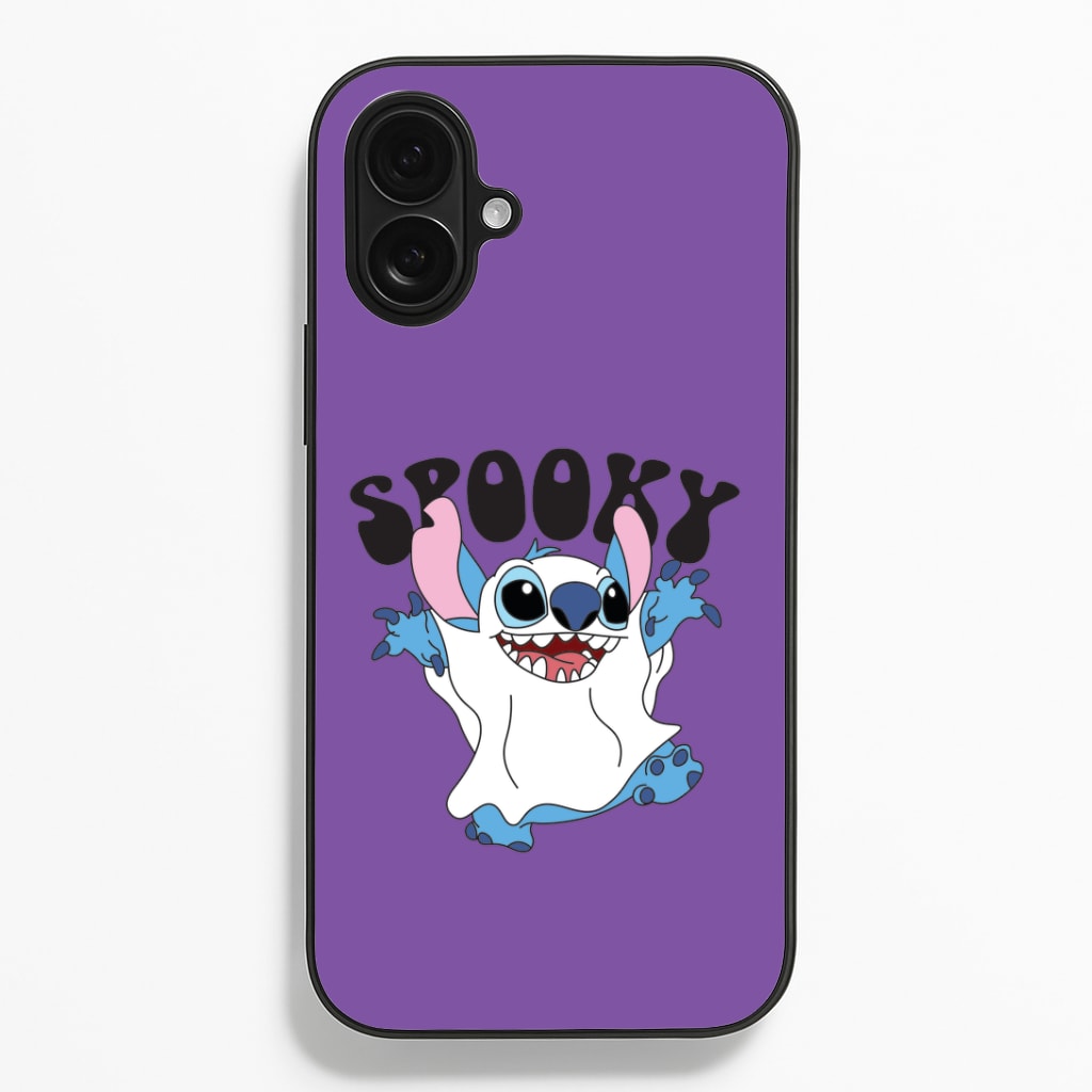 Spooky Cute Blue Alien iPhone 16 Plus Case