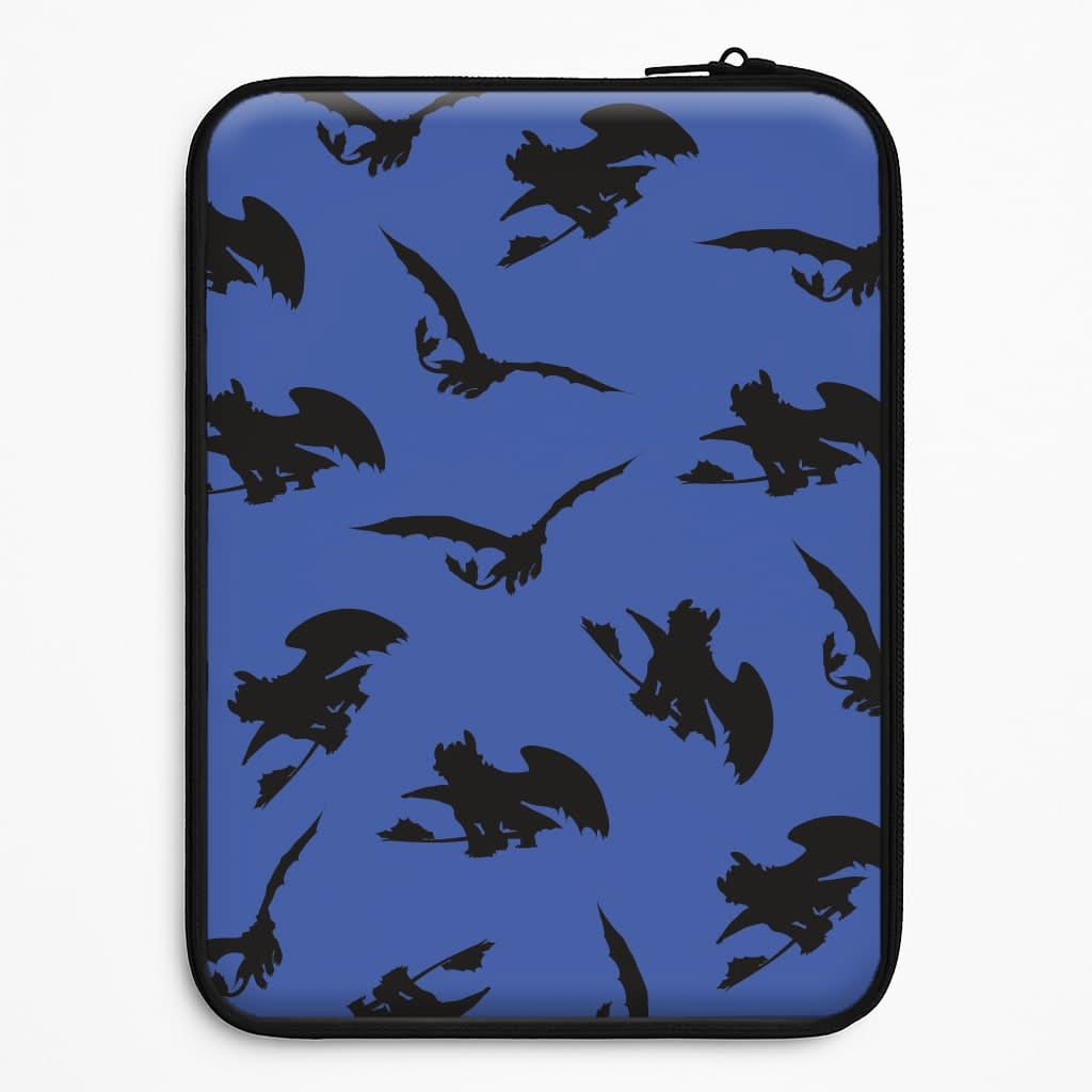 Dragon Silhouettes Pattern Universal Laptop Sleeve