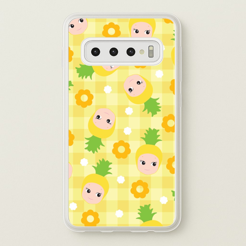 Pineapple Angel Pattern Galaxy S10 Case