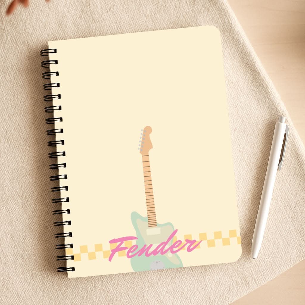 Blue Guitar Fender Notepad