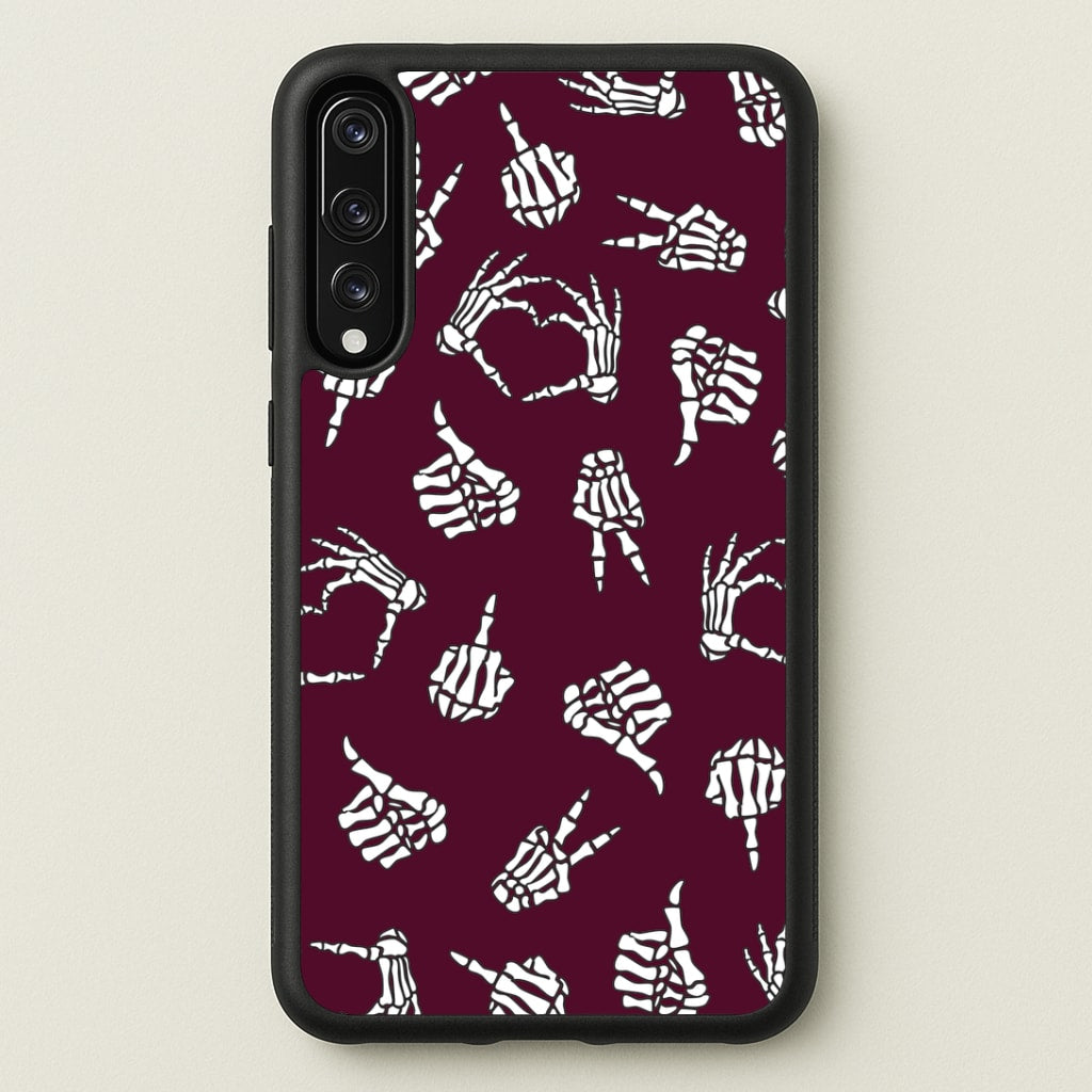 Skeleton Hands Pattern Huawei P20 Pro Case