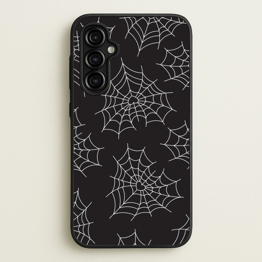 Spiderweb Hearts Pattern Galaxy A54 Case