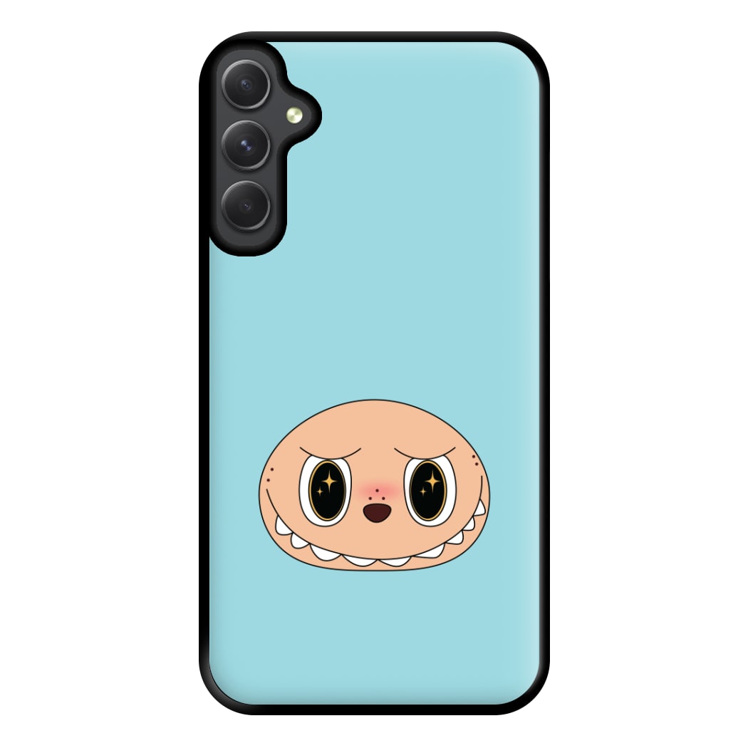 Cute Blue Monster Face Galaxy A34 Case