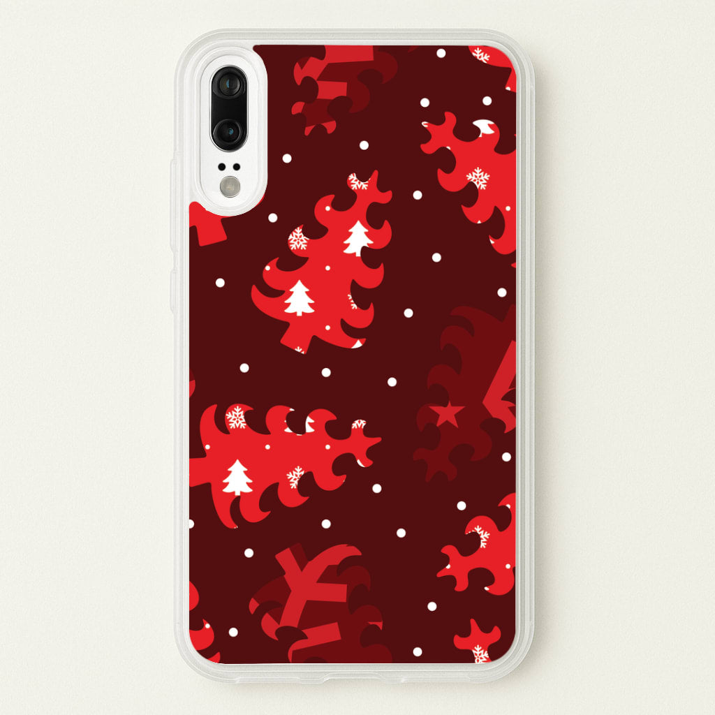 Wrapping Paper Christmas Tree Pattern Huawei P20 Case