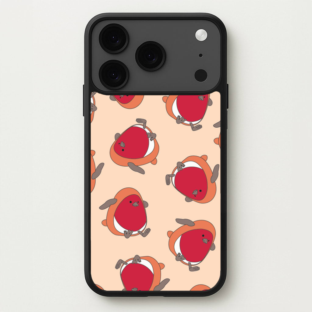 Christmas Robin Plush Pattern iPhone 17 Pro Case