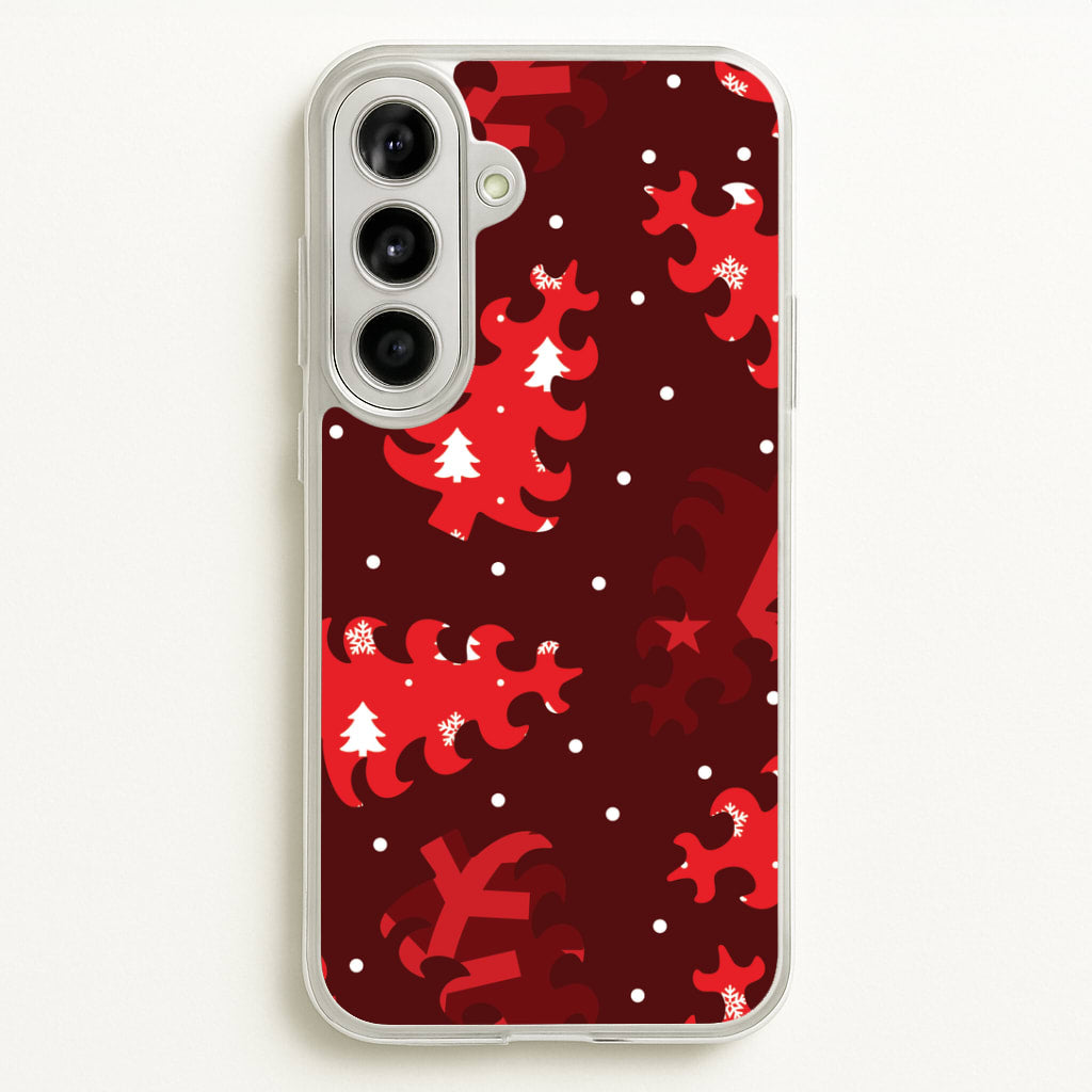 Wrapping Paper Christmas Tree Pattern Galaxy A56 Case