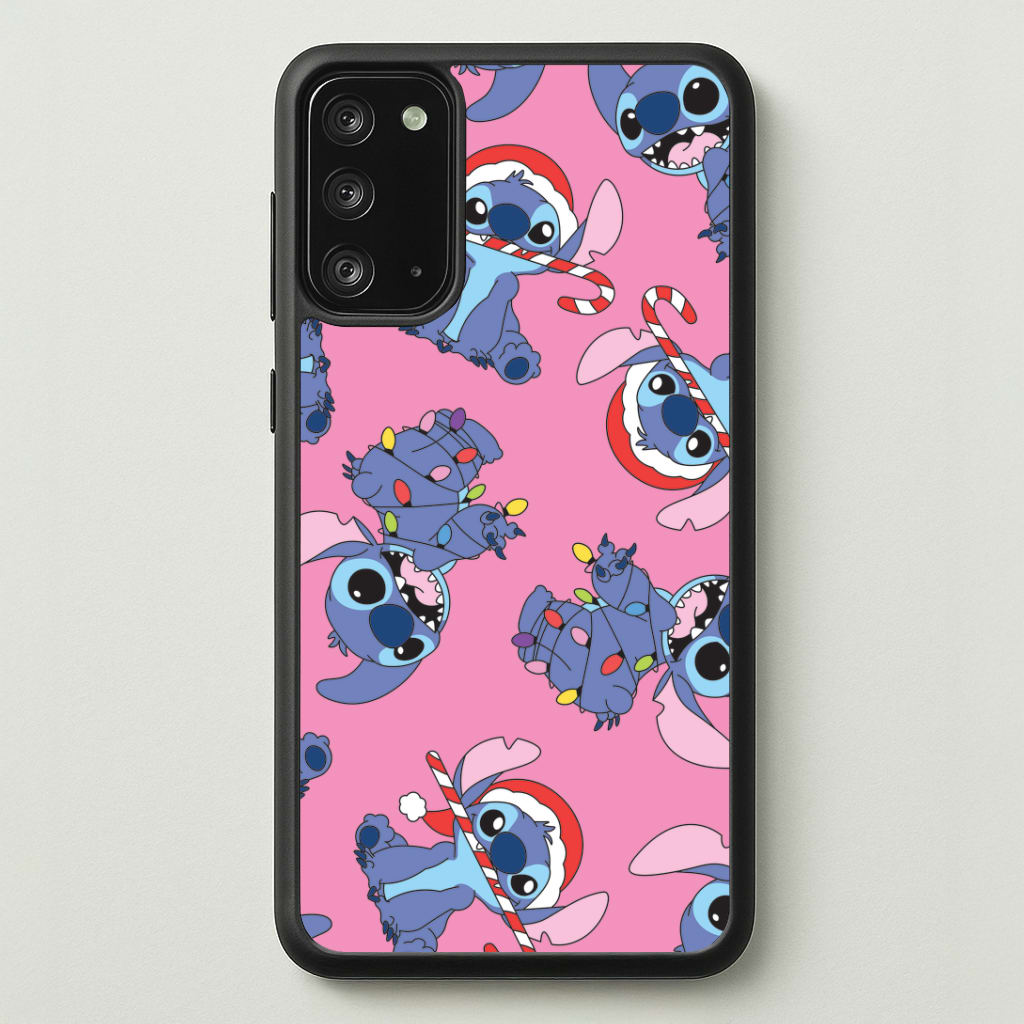 Christmas Cute Blue Alien Pattern Galaxy Note 20 Case