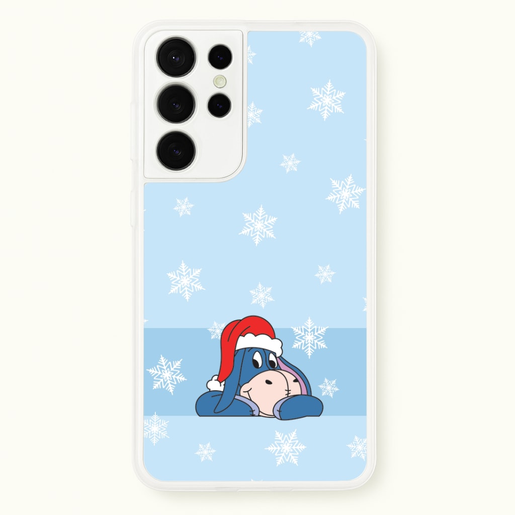 Cartoon Donkey Snowflakes Galaxy S21 Ultra Case