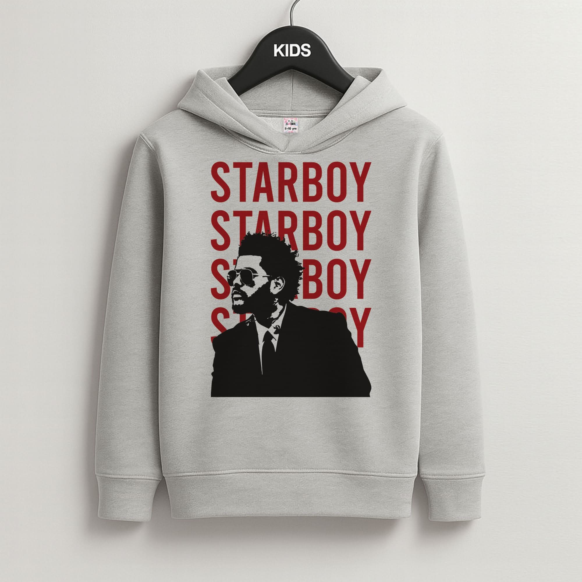 Starboy Singer Grey Kids Hoodie
