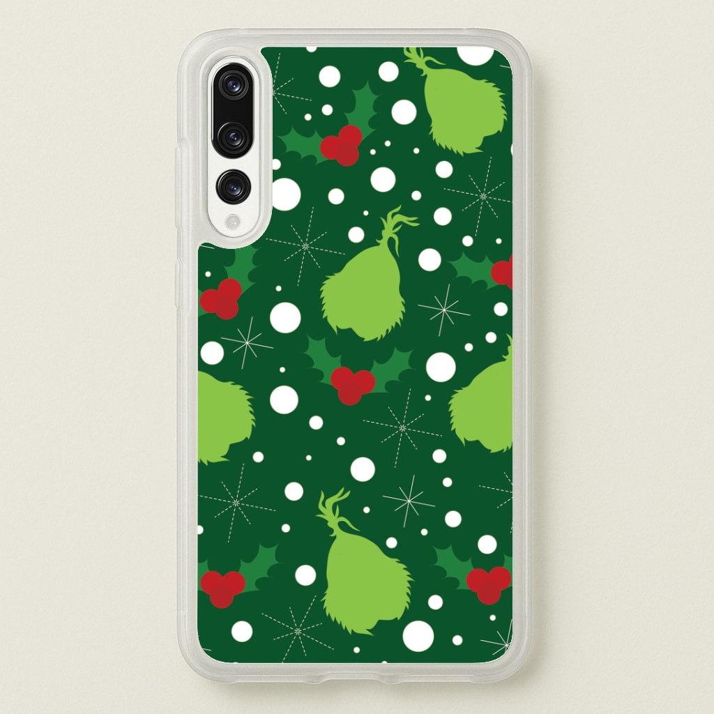Green Creature Christmas Pattern Huawei P20 Pro Case
