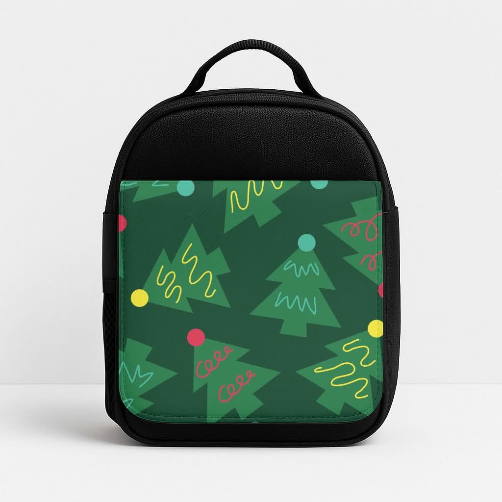Abstract Christmas Trees Pattern Lunchbox