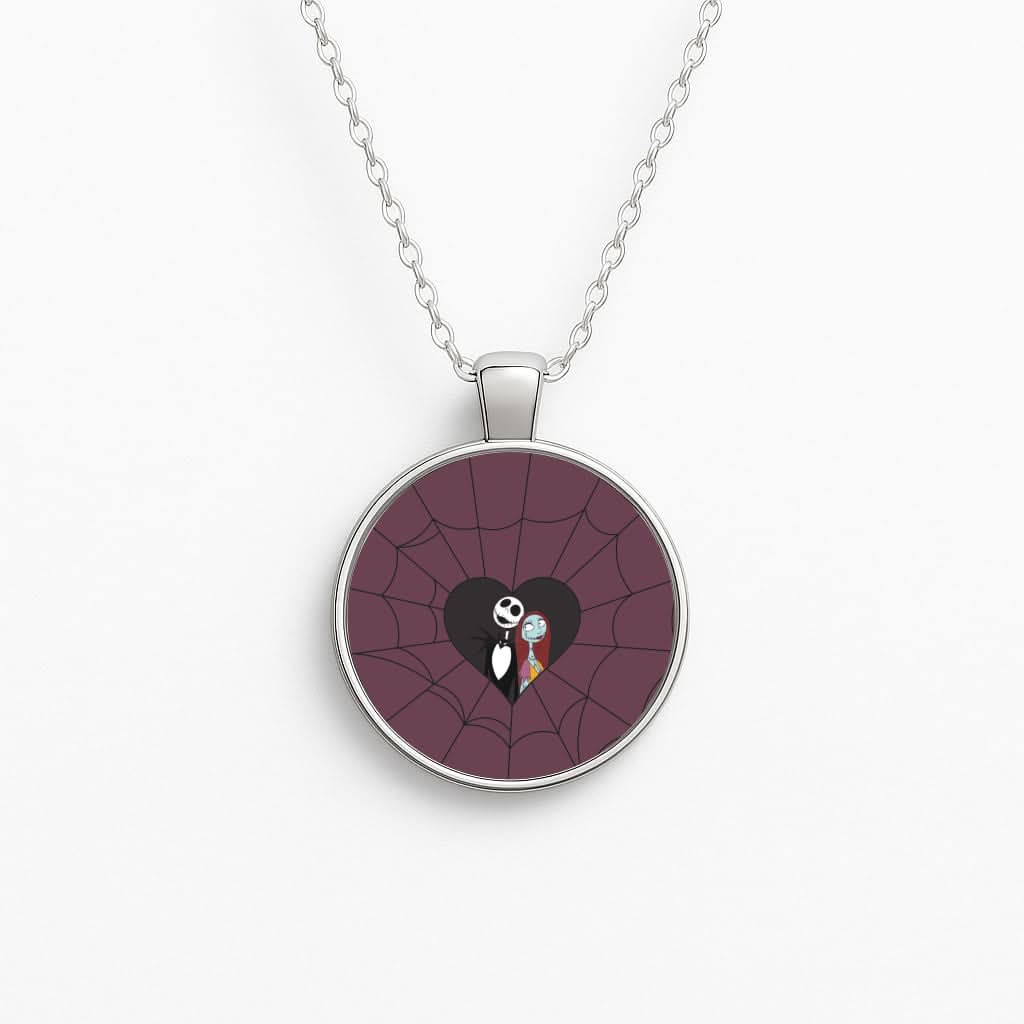 J And S Cobweb Heart Necklace