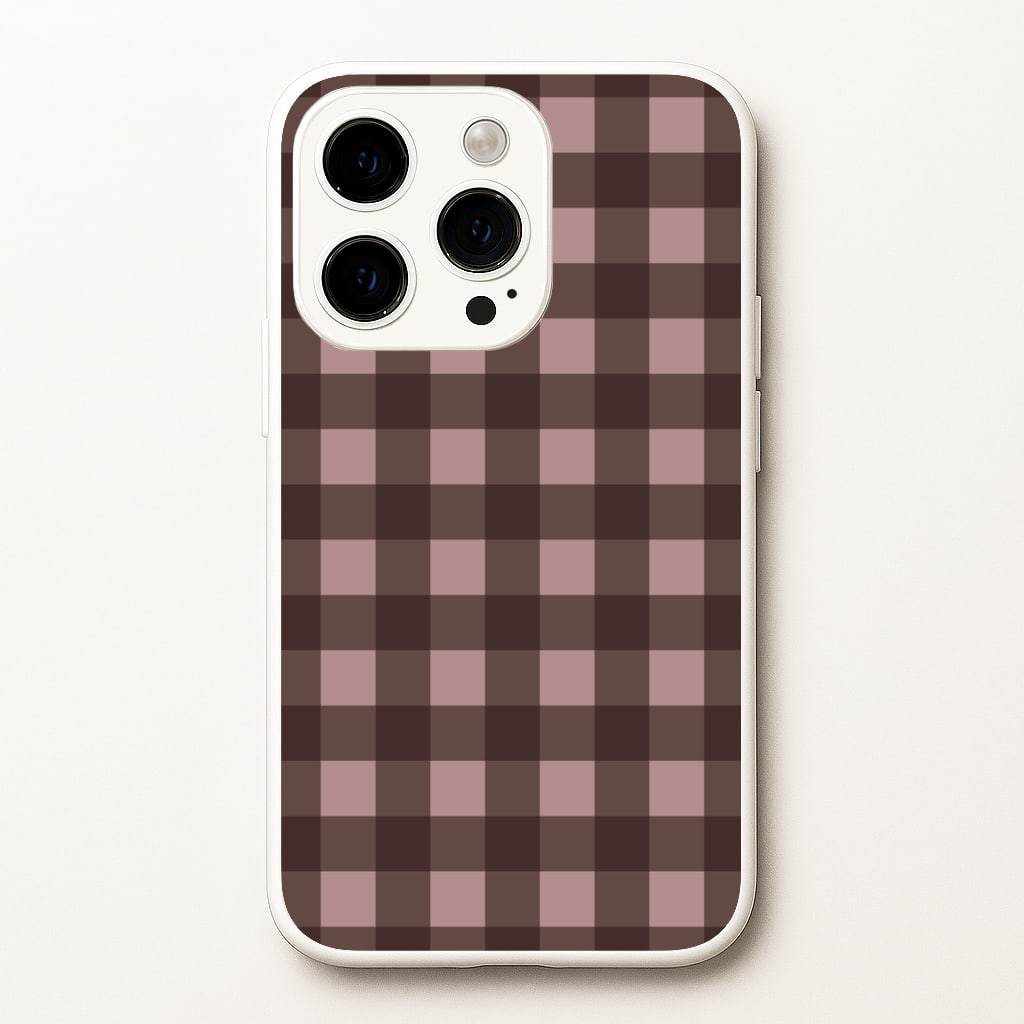 Chocolate Gingham iPhone 15 Pro Case