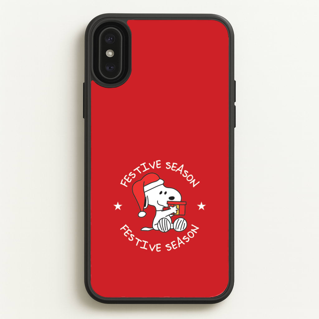 Cartoon Beagle Festive Season iPhone XS Max Case