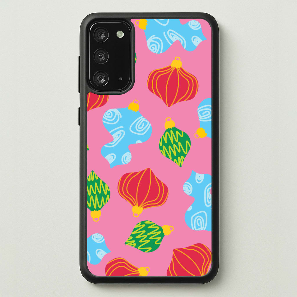 Abstract Christmas Baubles Pattern Galaxy Note 20 Case