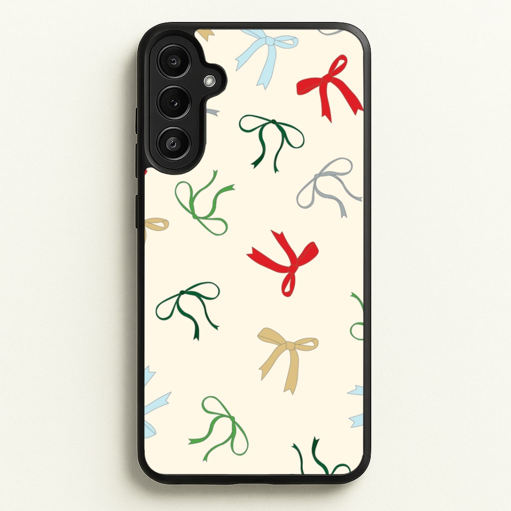 Coquette Christmas Bows Pattern Galaxy A34 Case