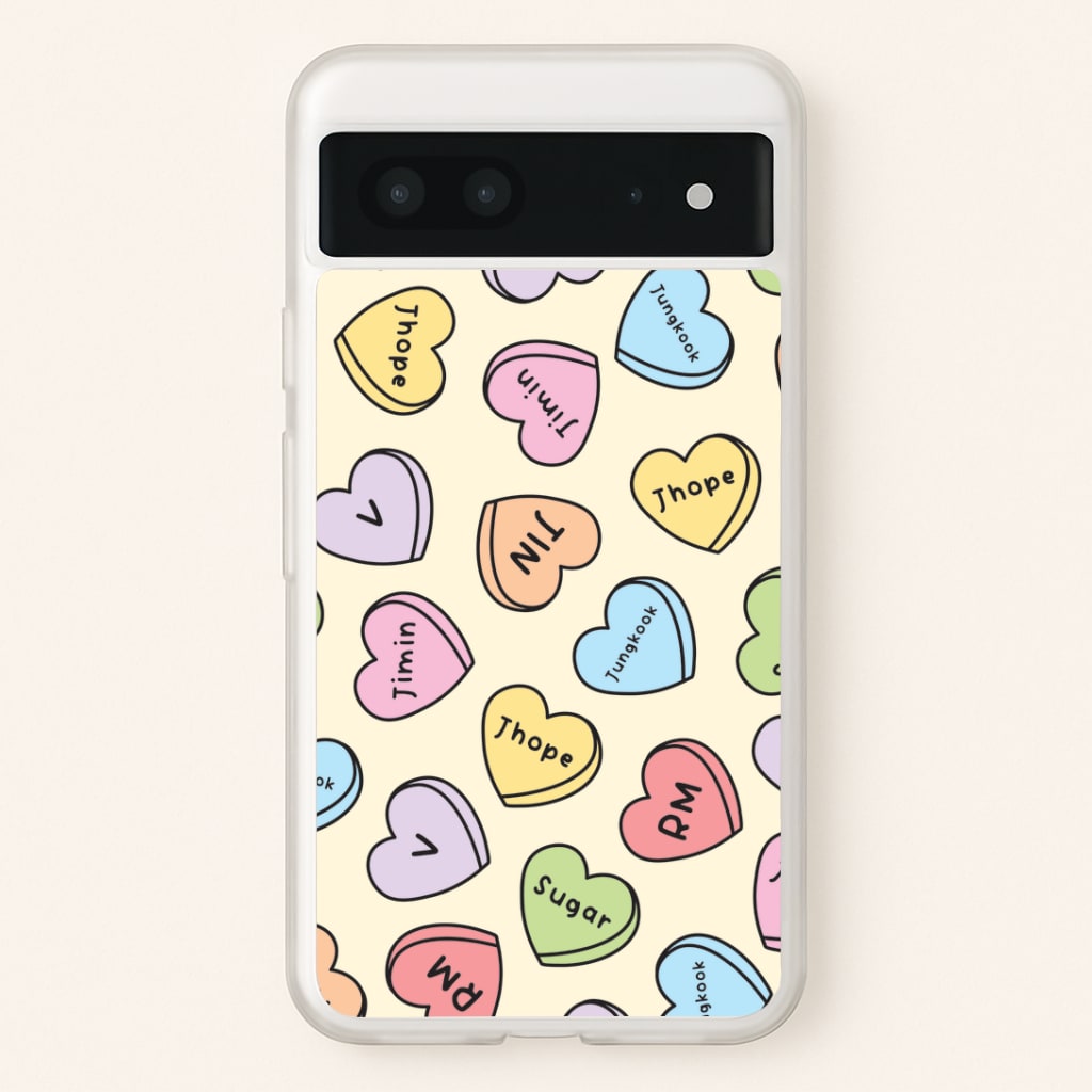 K-Pop Band Members Love Hearts Pattern Google Pixel 7 Case