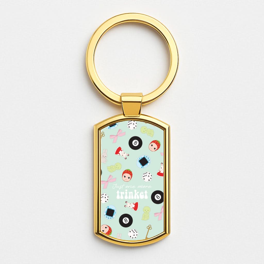Just One More Trinket Gold Keyring