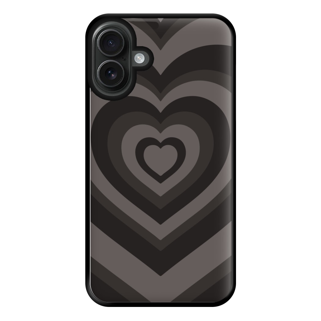 Abstract Black Heart iPhone 16 Plus Case