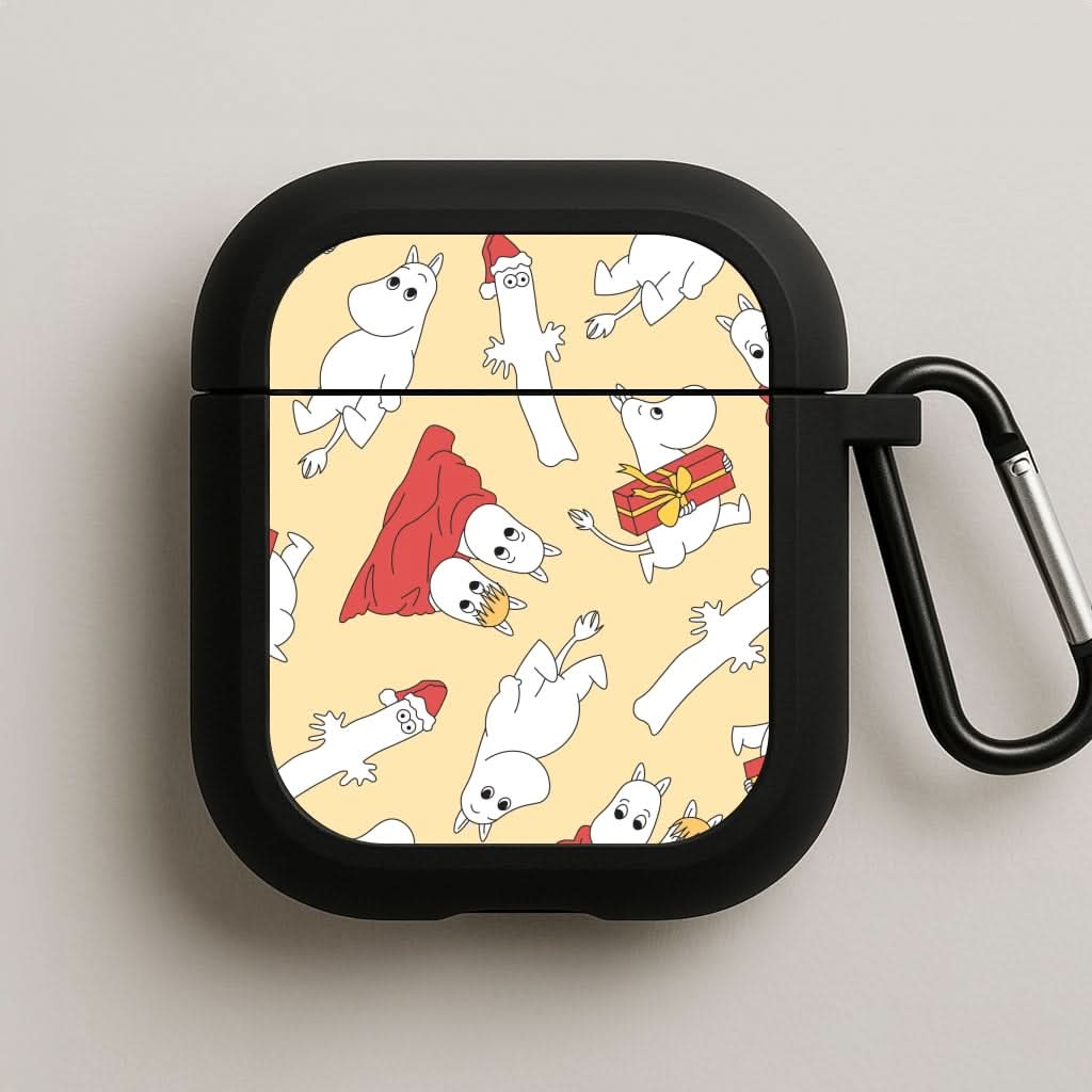 Christmas Mooms Pattern AirPods Case