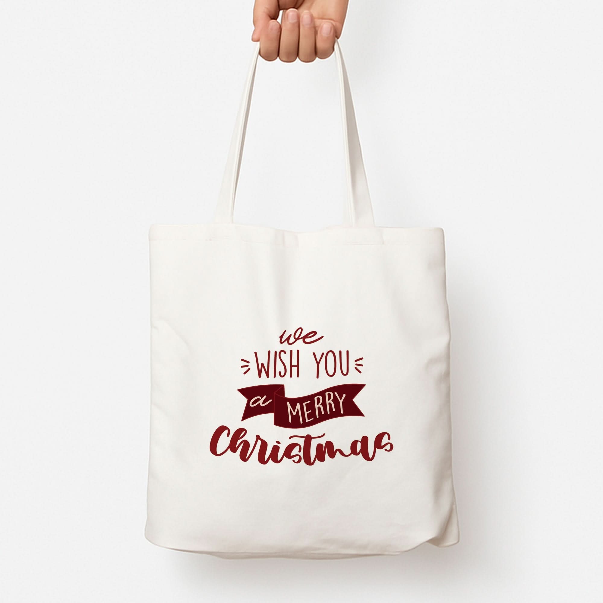 We Wish You A Merry Christmas Quote Tote Bag