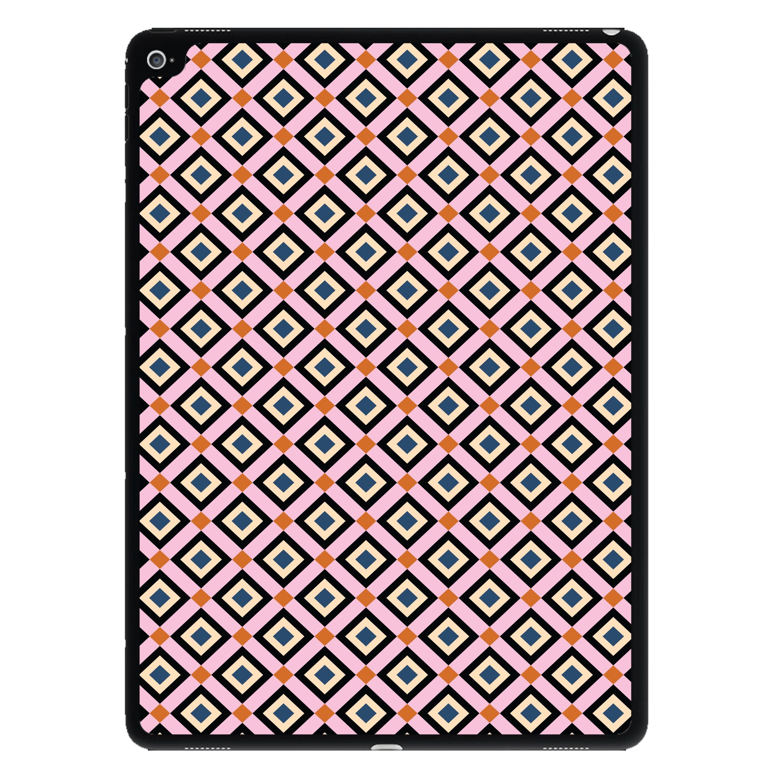 Retro Diamonds Pattern iPad Case