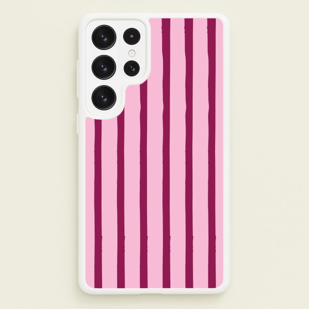 Strawberry Stripes Galaxy S22 Ultra Case