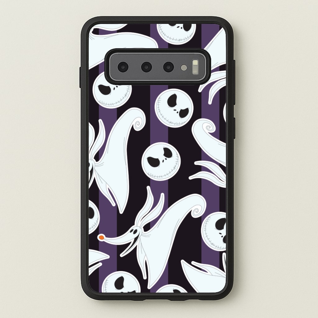 Skeleton Dog And Face Pattern Galaxy S10 Plus Case