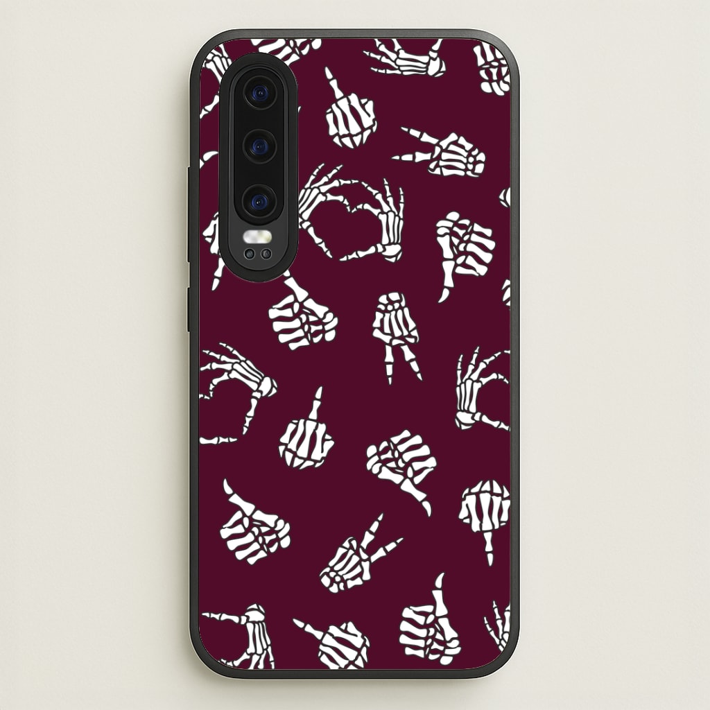 Skeleton Hands Pattern Huawei P30 Case