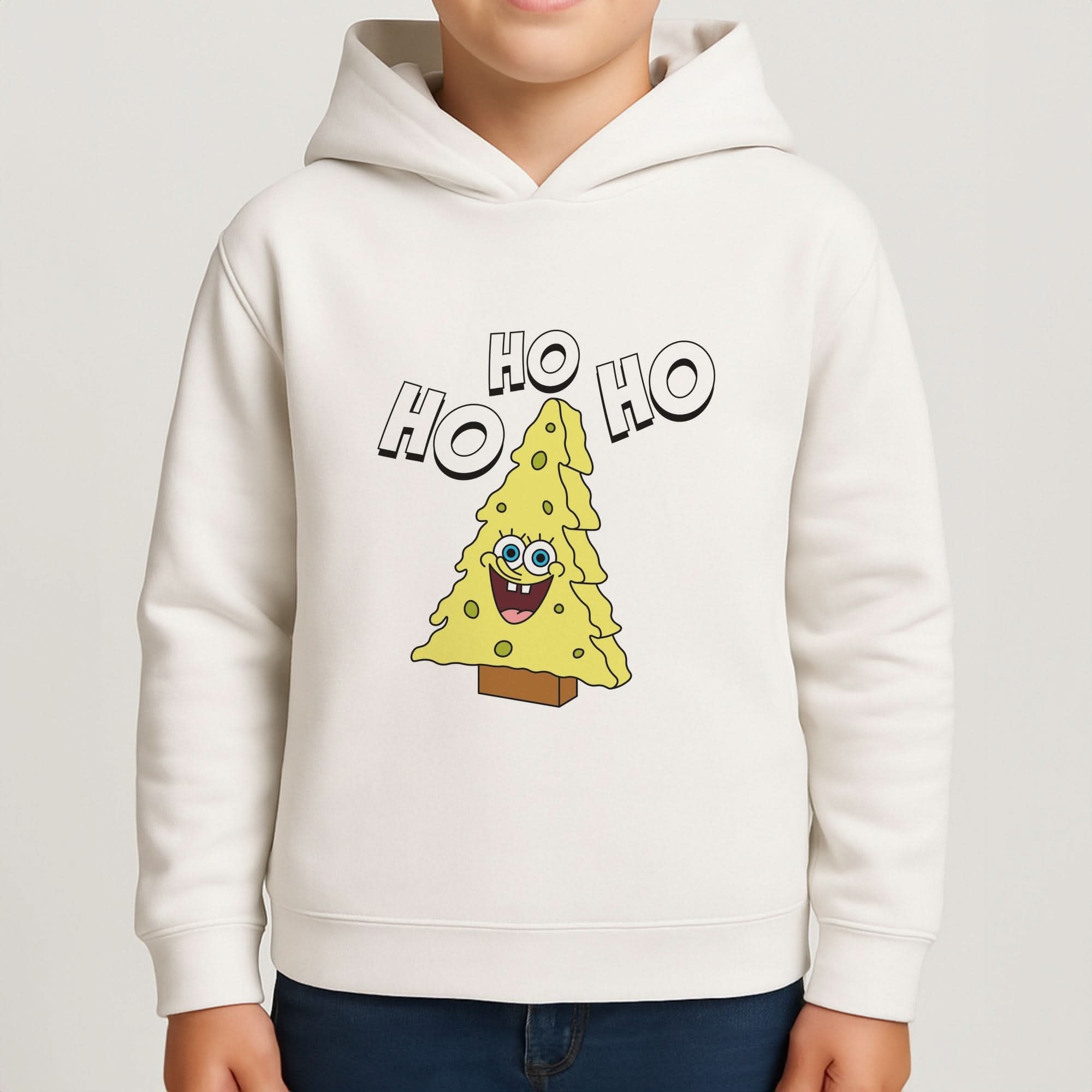 Christmas Tree Cartoon Sponge Boys Hoodie