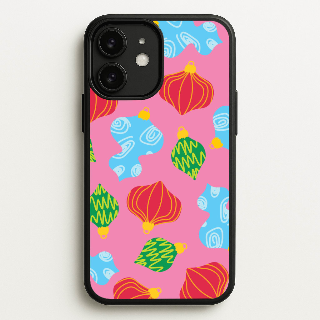 Abstract Christmas Baubles Pattern iPhone 11 Case