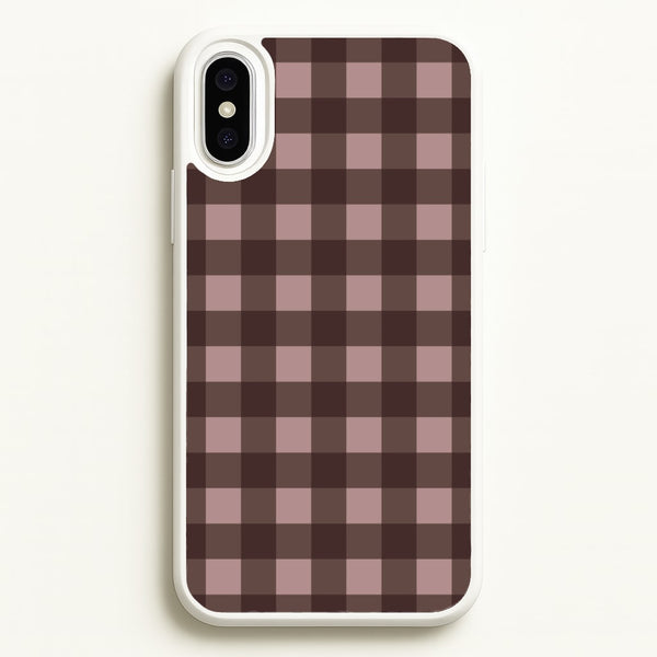 Chocolate Gingham iPhone XS Max Case