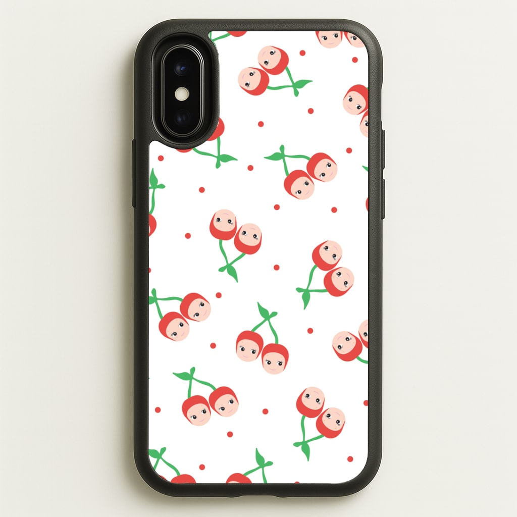 Cherry Angels Pattern iPhone X / XS Case