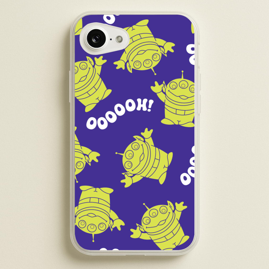 Toy Aliens Silhouette Pattern iPhone 16e Case