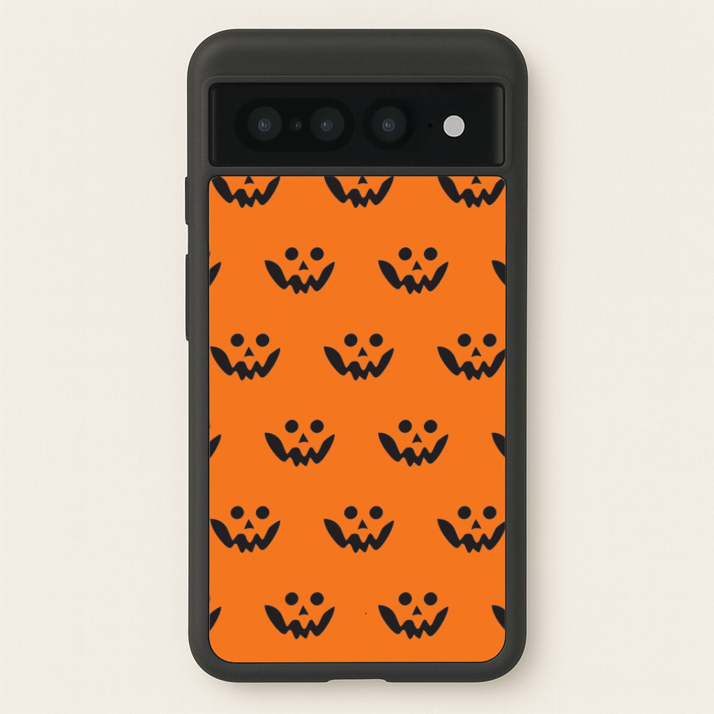 Carved Pumpkin Face Pattern Google Pixel 7 Pro Case