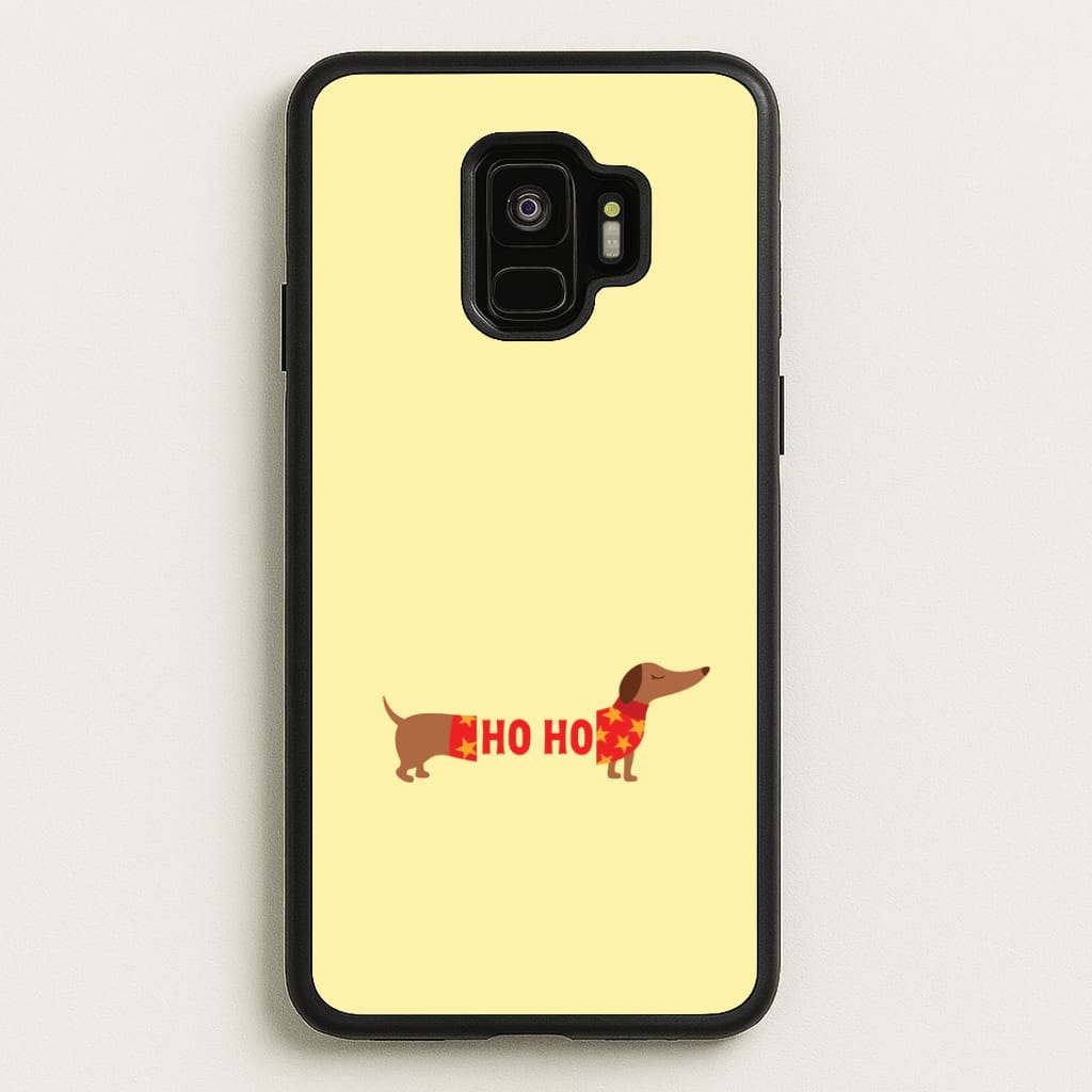 Christmas Jumper Ho Ho Dachshund Galaxy S9 Case