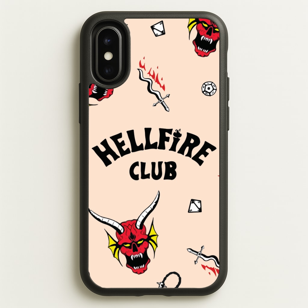 Hellfire Club Icons Collage Peach iPhone X / XS Case