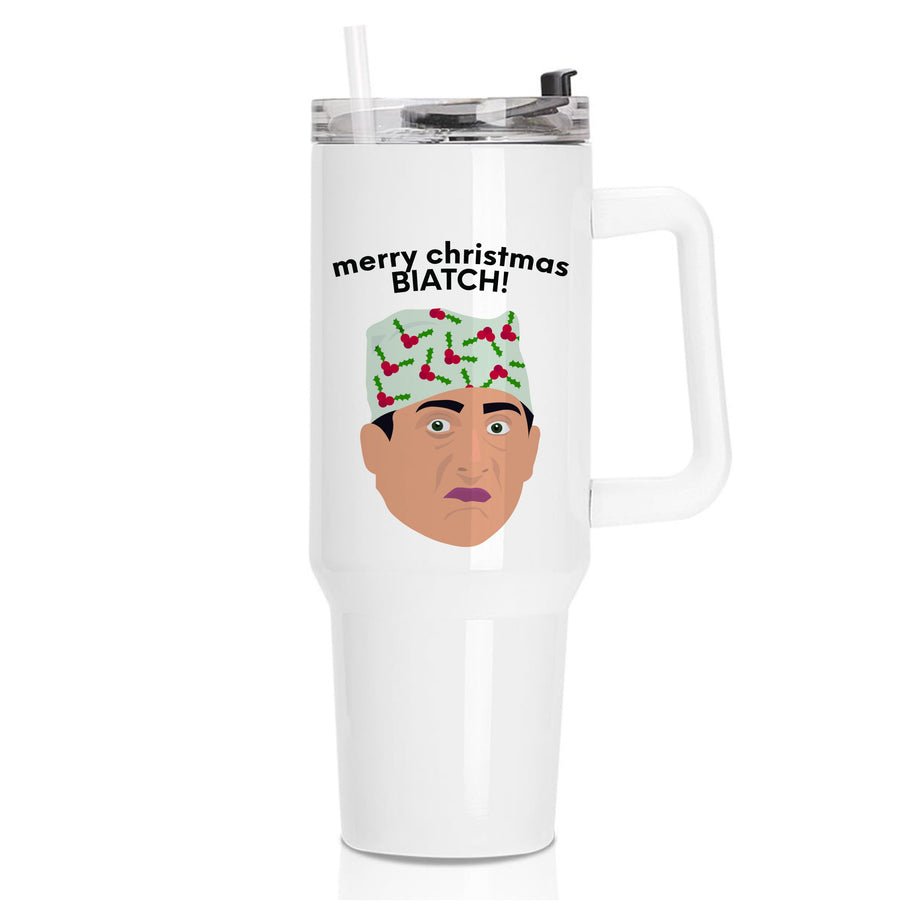 Merry Christmas Biatch - The Office Tumbler