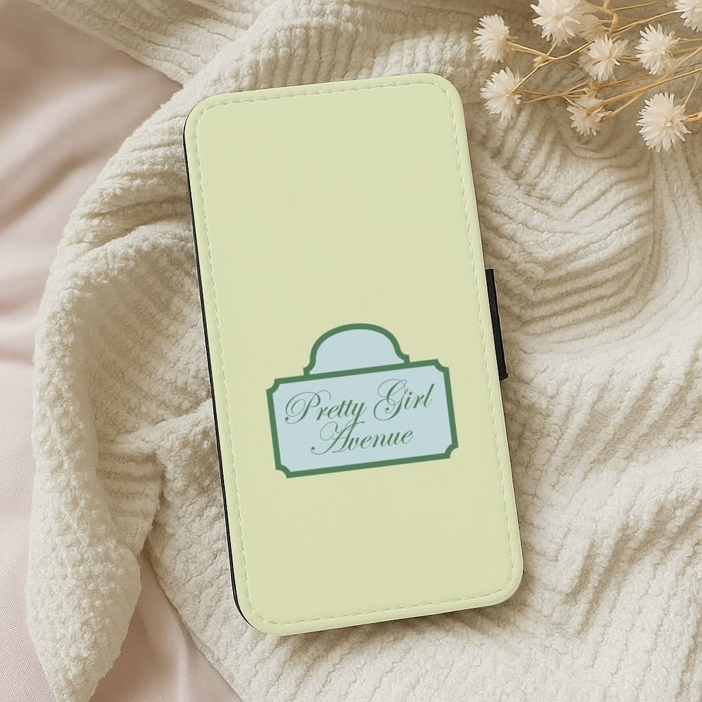 Pretty Girl Avenue Leather Phone Case
