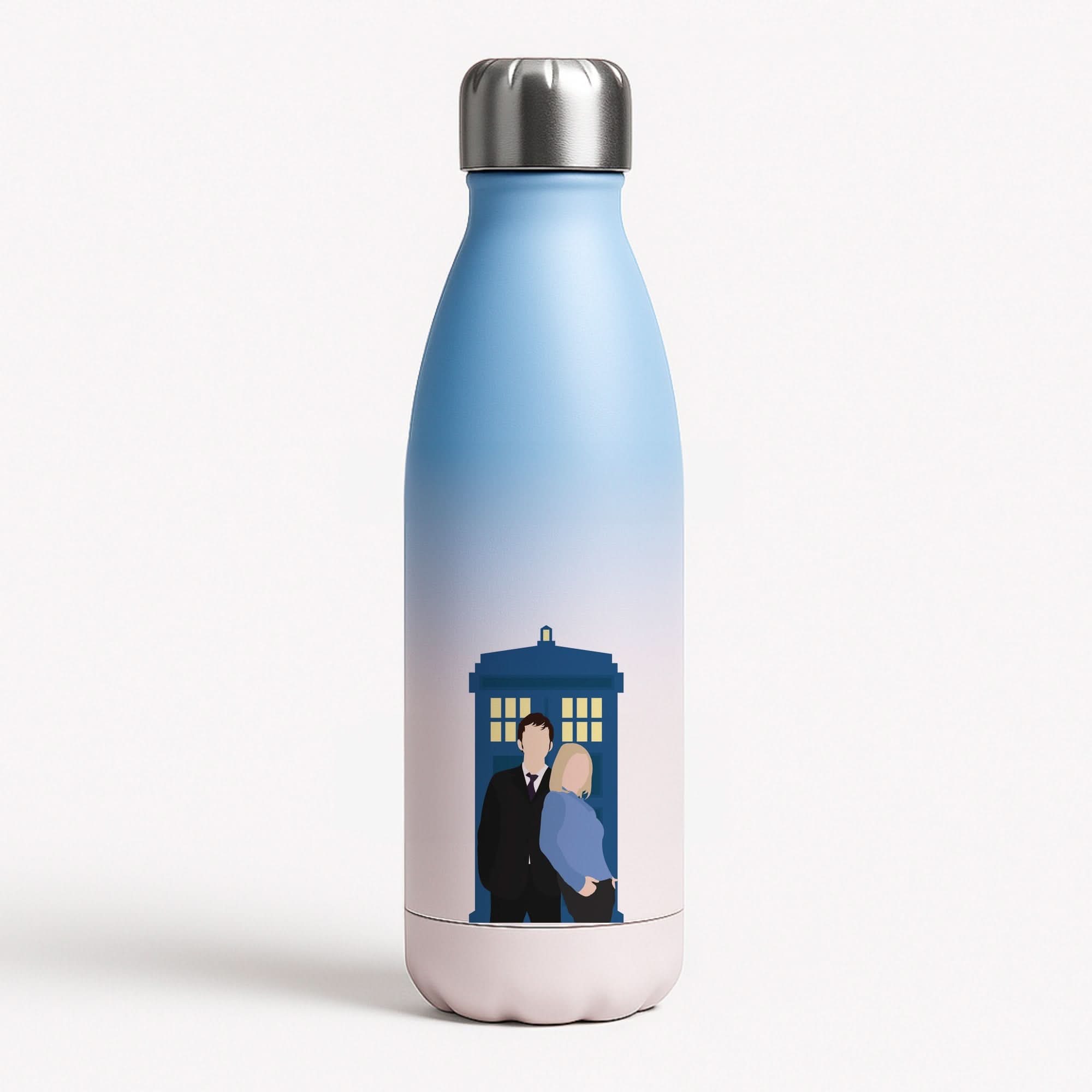 Rose And The Doc Blue Water Bottle