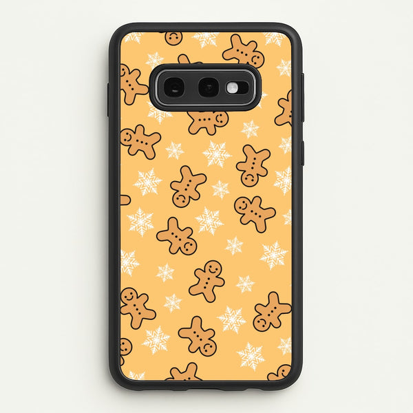 Cute Gingerbread And Snowflakes Pattern Galaxy S10e Case