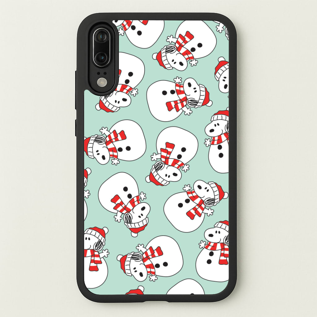 Cartoon Beagle Snowman Pattern Huawei P20 Case